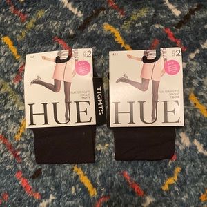 Lot 2 Hue Black Opaque Tights